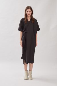Jardine Kimono Dress in Black
