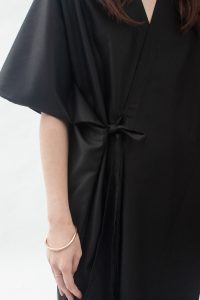 Jardine Kimono Dress in Black