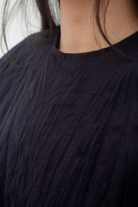 Organic Puff Sleeves Blouse Black