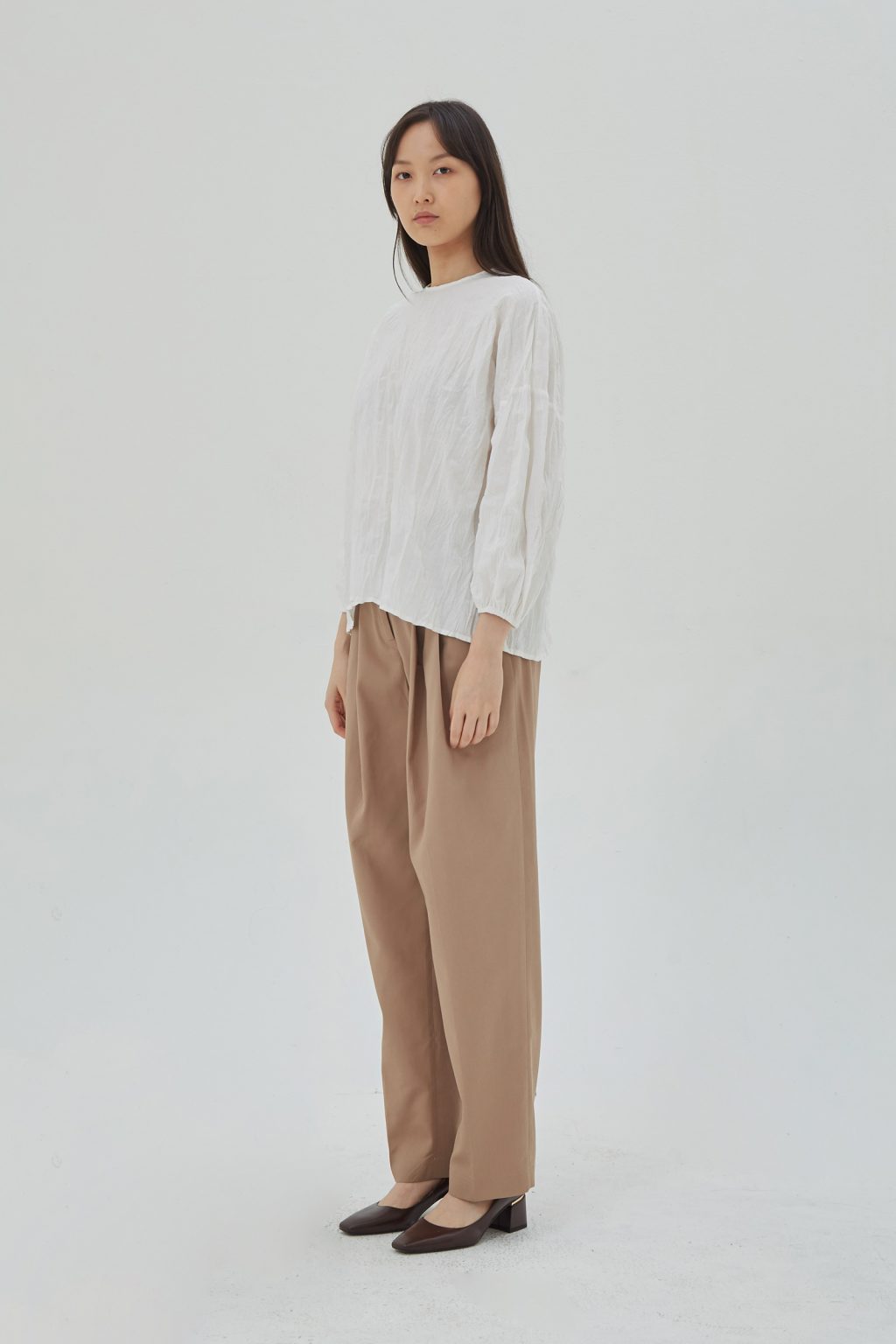 Organic Puff Sleeves Blouse White - Image 4