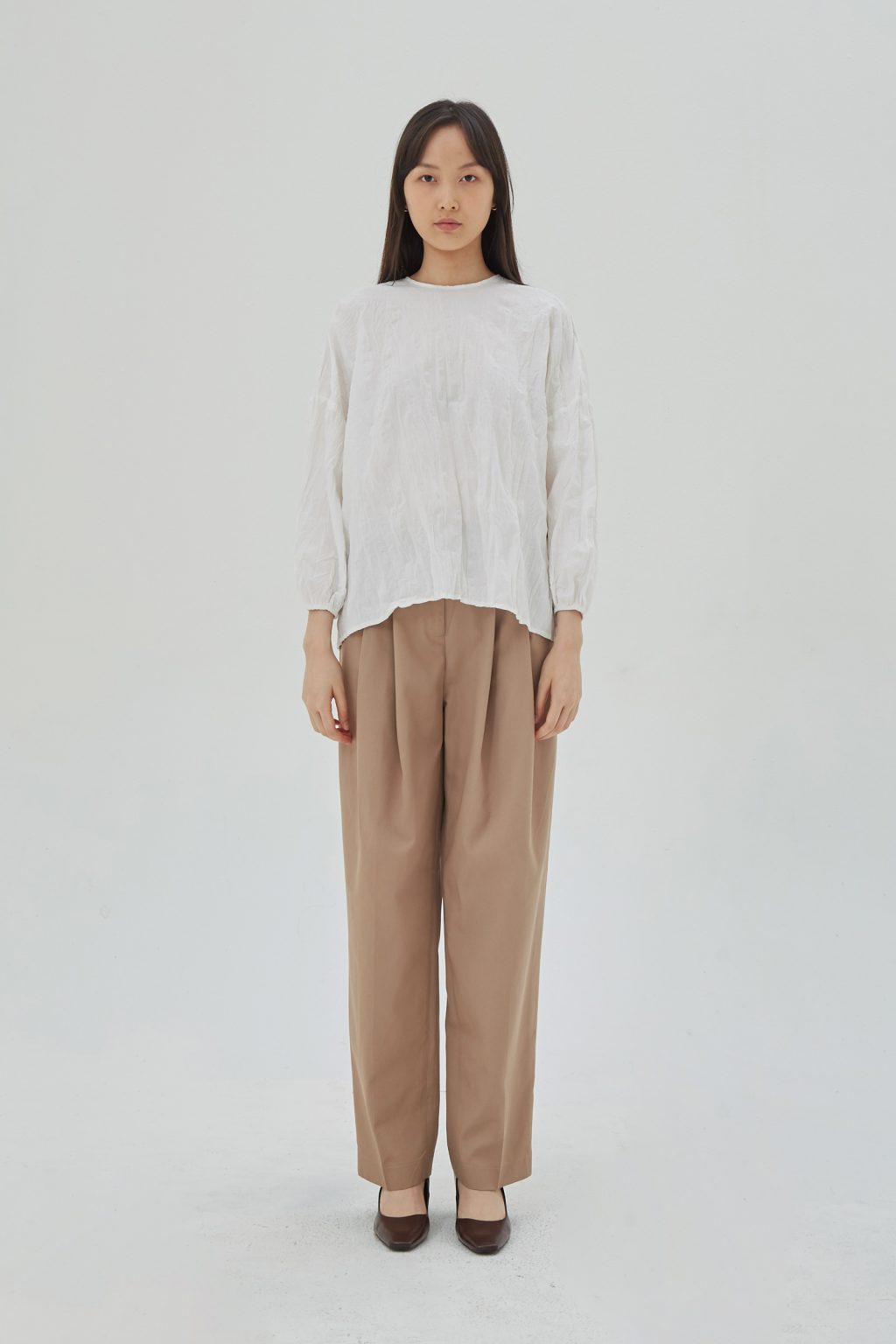 Organic Puff Sleeves Blouse White - Image 6