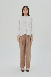 Organic Puff Sleeves Blouse White