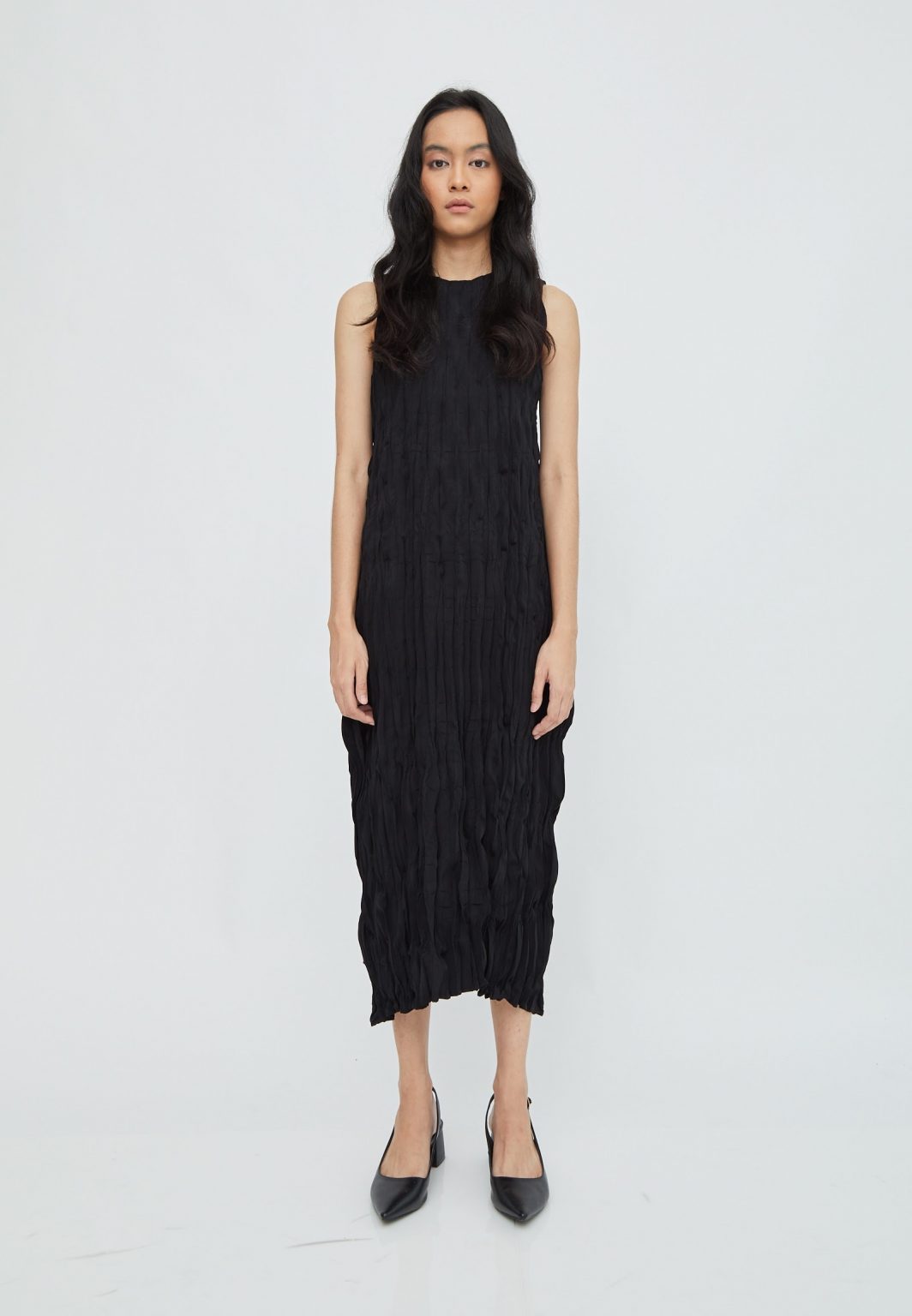 Textura Sleeveless Dress Black - Image 3