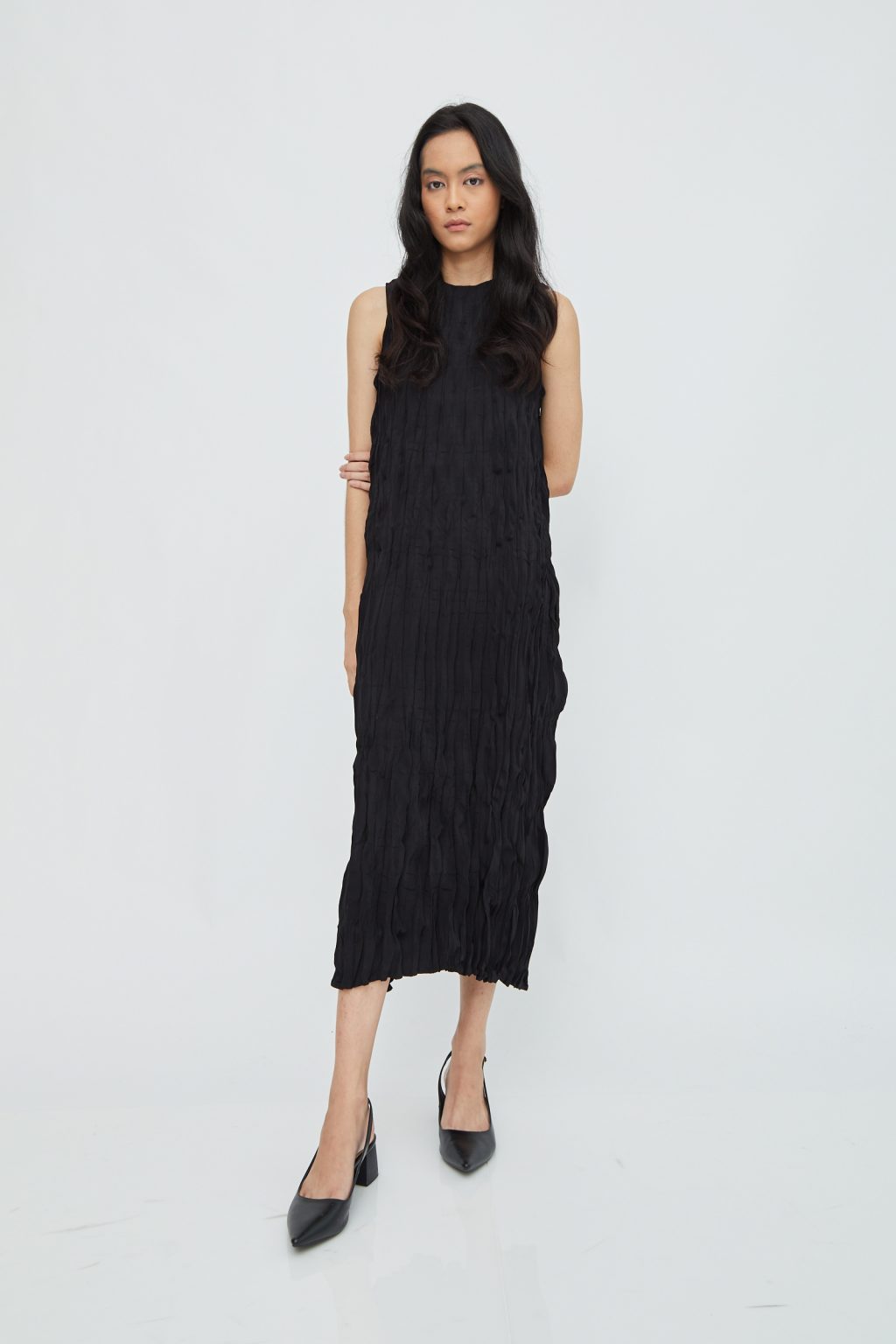 Textura Sleeveless Dress Black