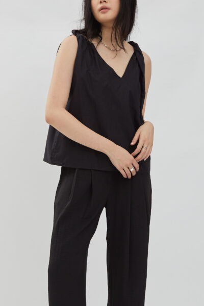 River twisted Tank Black