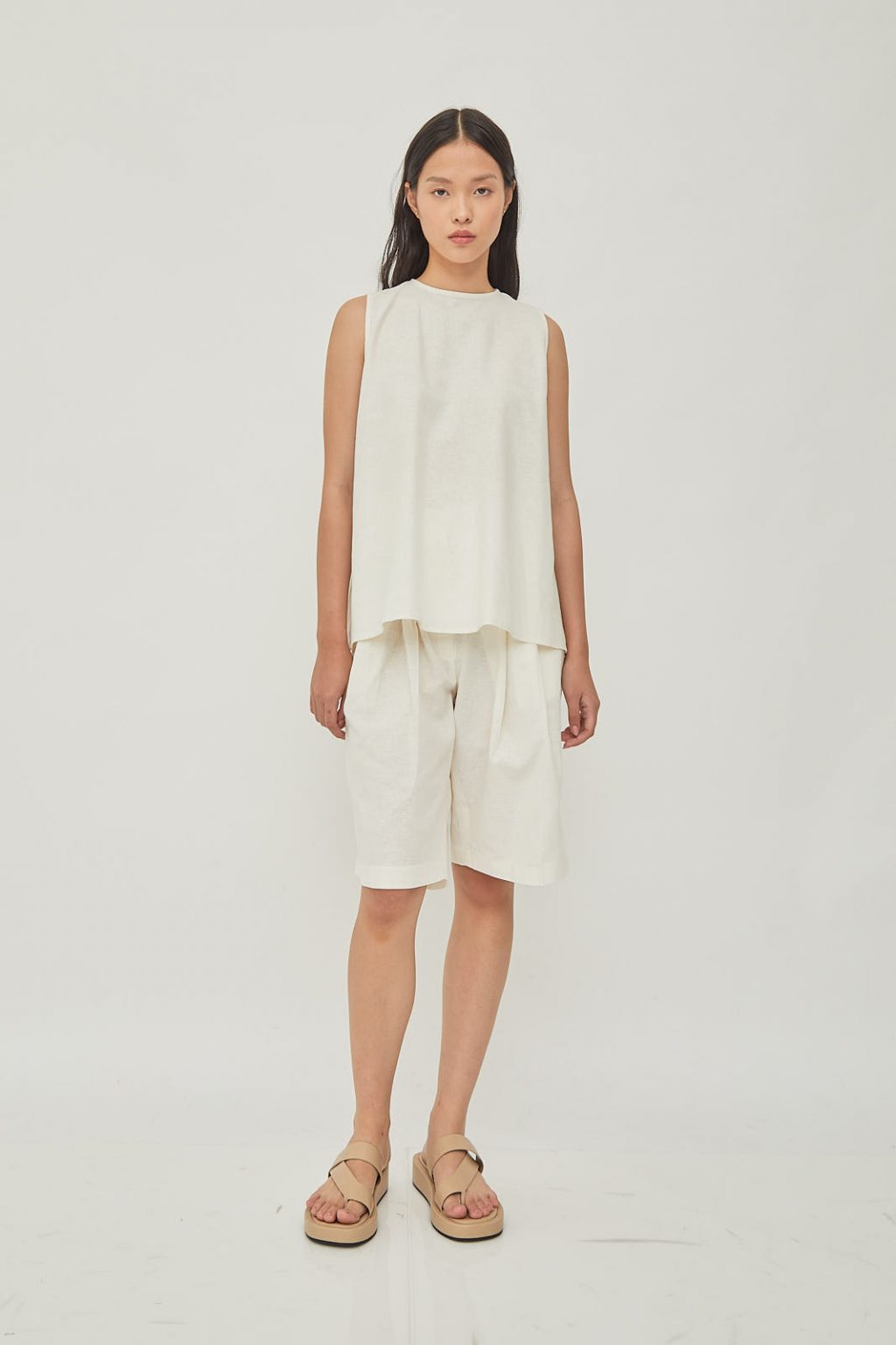 Joan Linen Tank White - Image 2