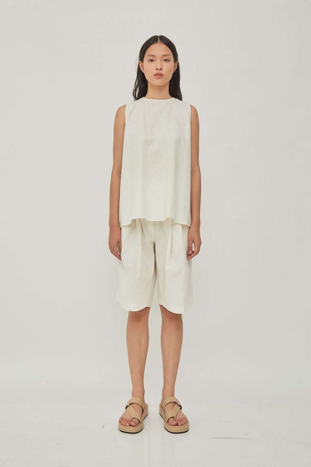 Joan Linen Tank White - Image 3
