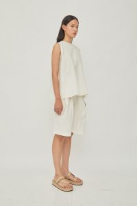Joan Linen Tank White