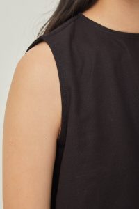 Joan Linen Tank Black