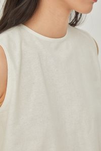 Joan Linen Tank White