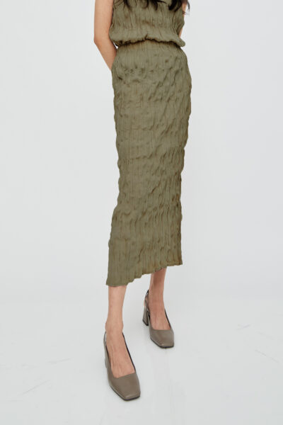 Textura Skirt in Moss Green