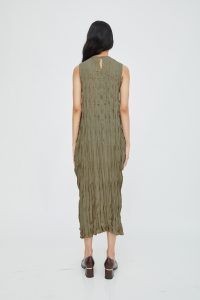 Textura Sleeveless Dress Moss Green