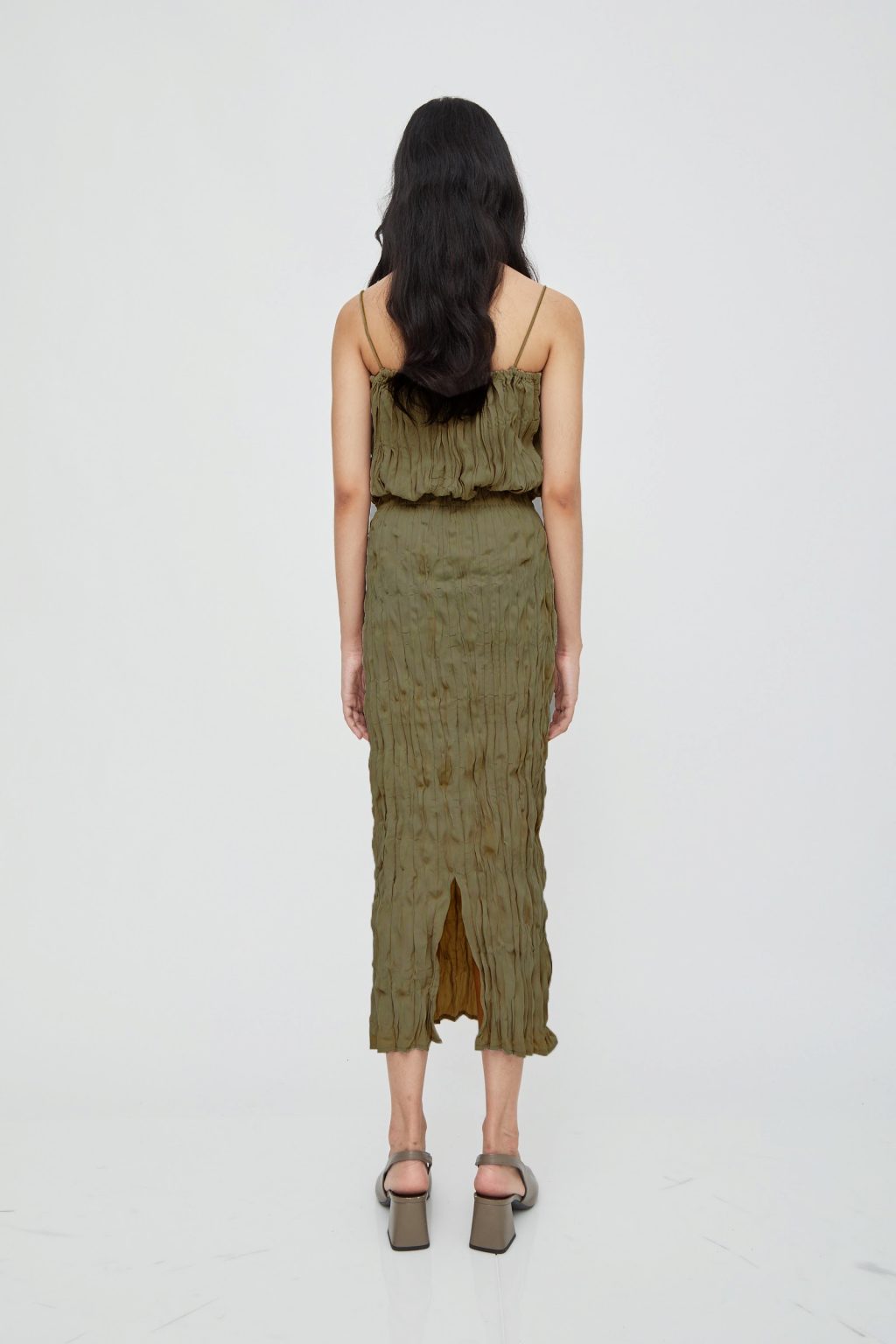 Textura Skirt in Moss Green - Image 4