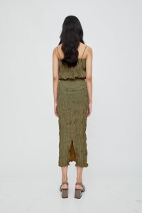 Textura Skirt in Moss Green