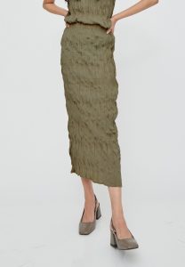 Textura Skirt in Moss Green
