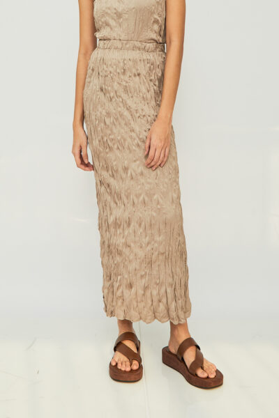 Sateen Textura Skirt Ash