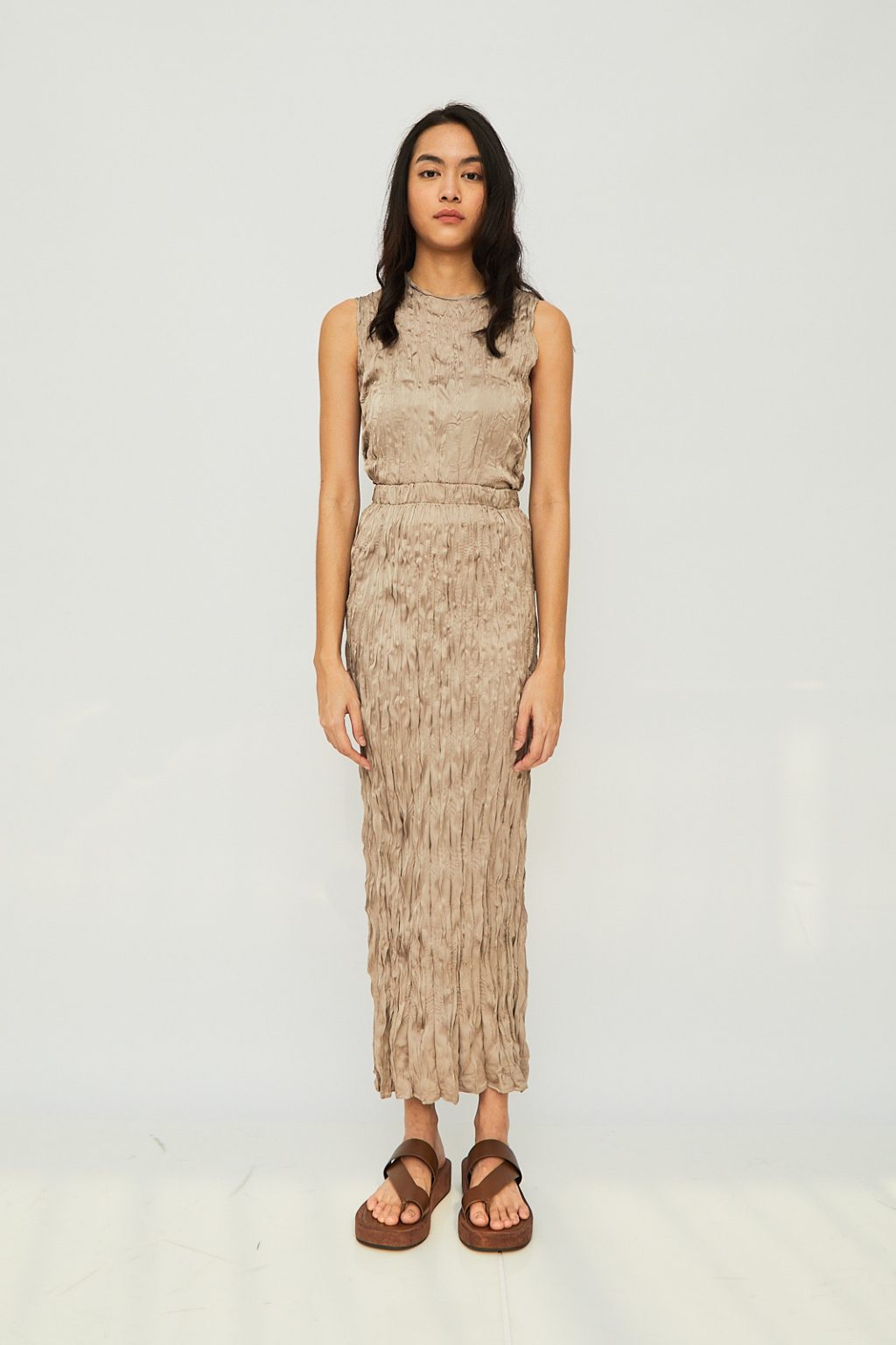 Sateen Textura Skirt Ash - Image 2