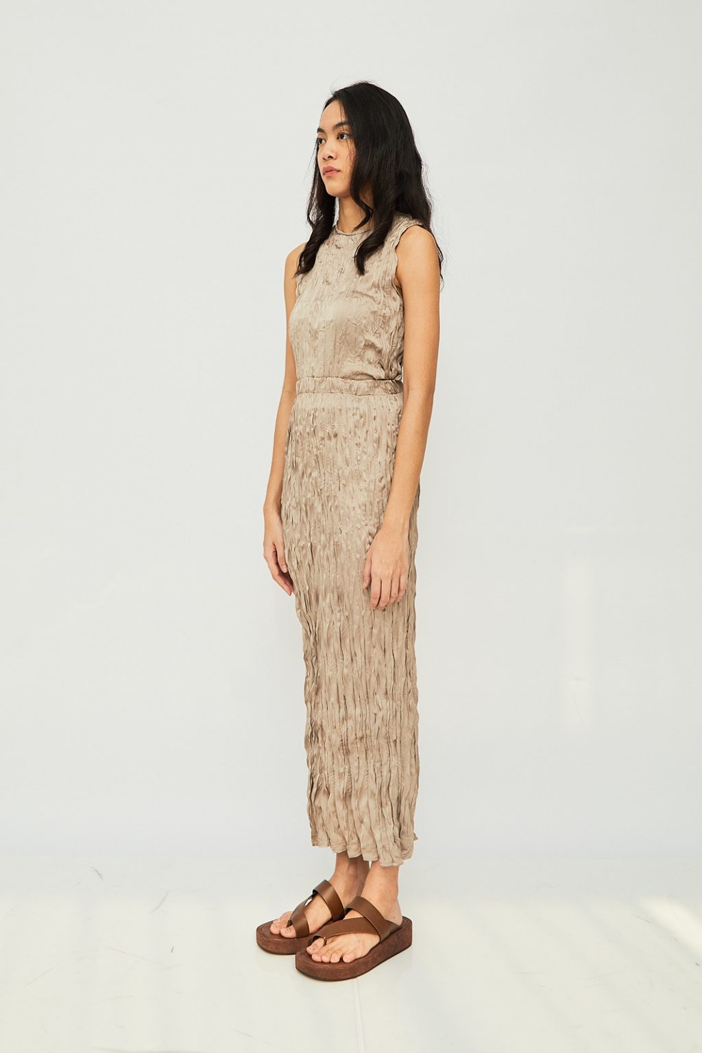 Sateen Textura Skirt Ash - Image 4