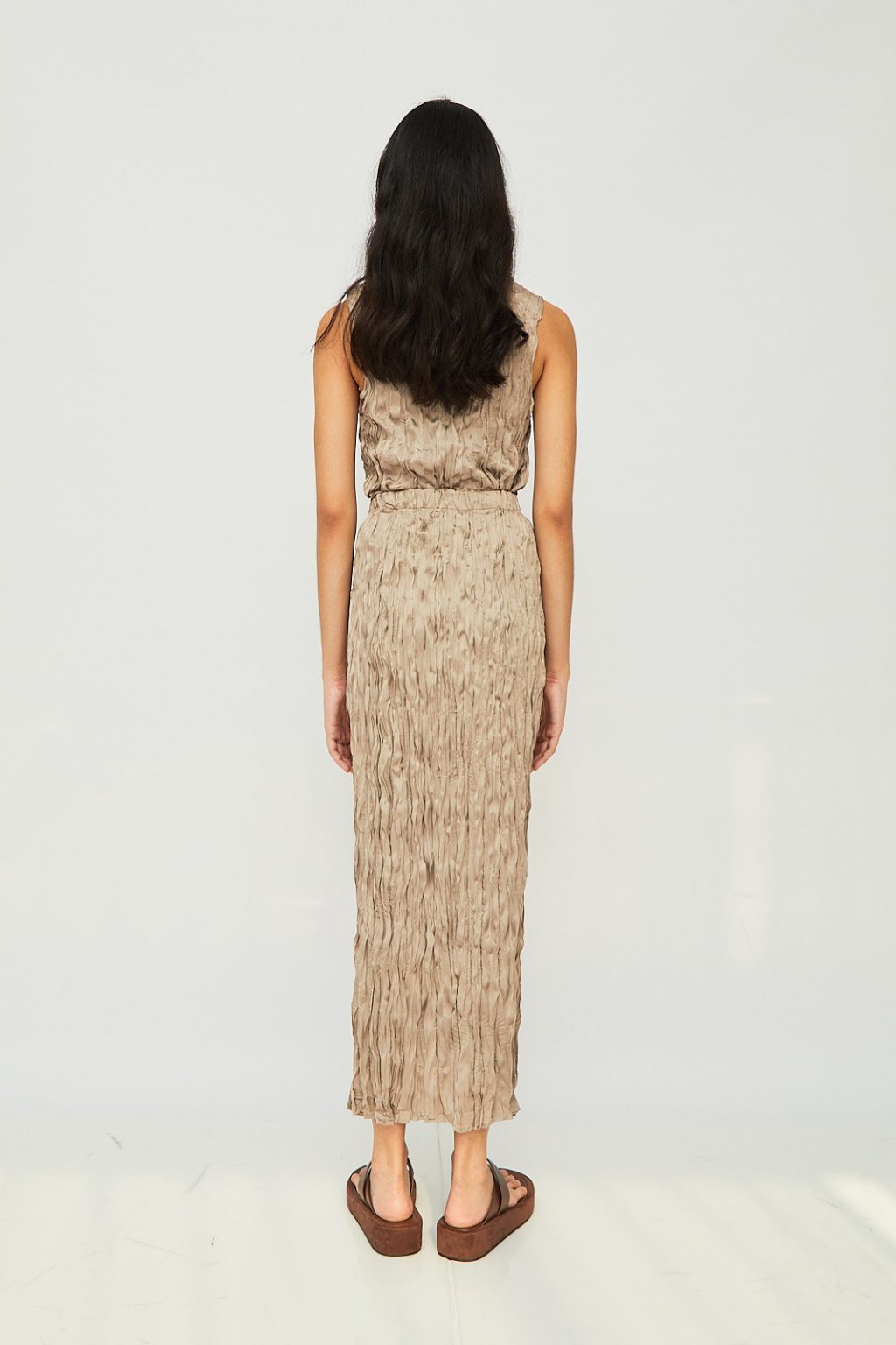Sateen Textura Skirt Ash - Image 5
