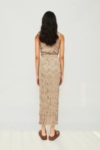 Sateen Textura Skirt Ash