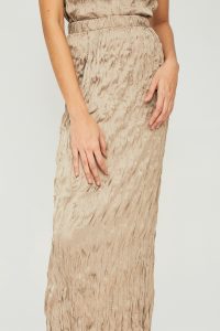 Sateen Textura Skirt Ash