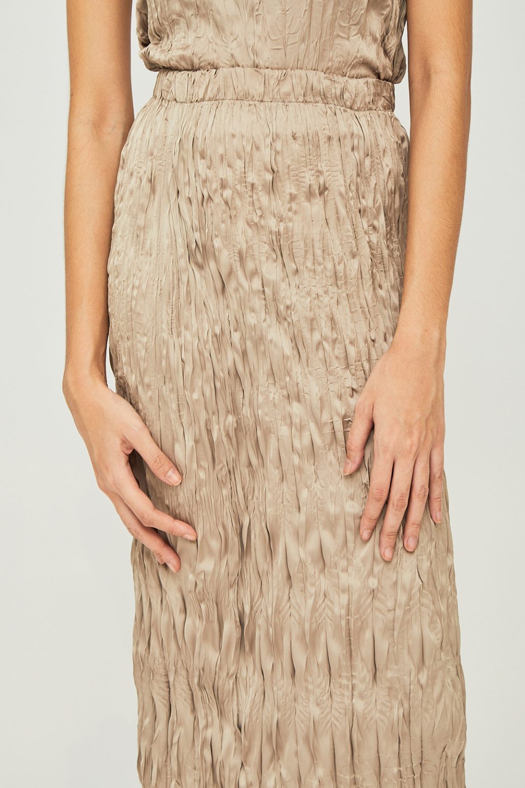 Sateen Textura Skirt Ash - Image 8