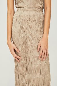 Sateen Textura Skirt Ash