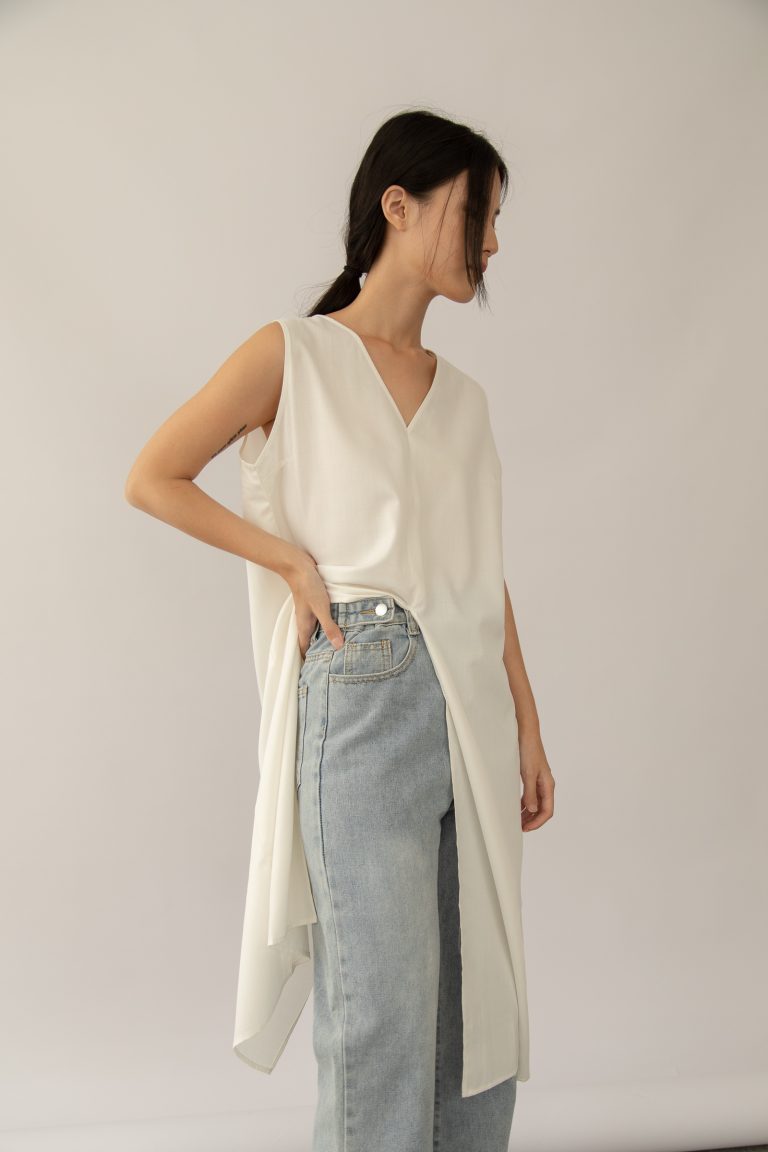 Studio Now Kehlani Sleeveless Blouse White