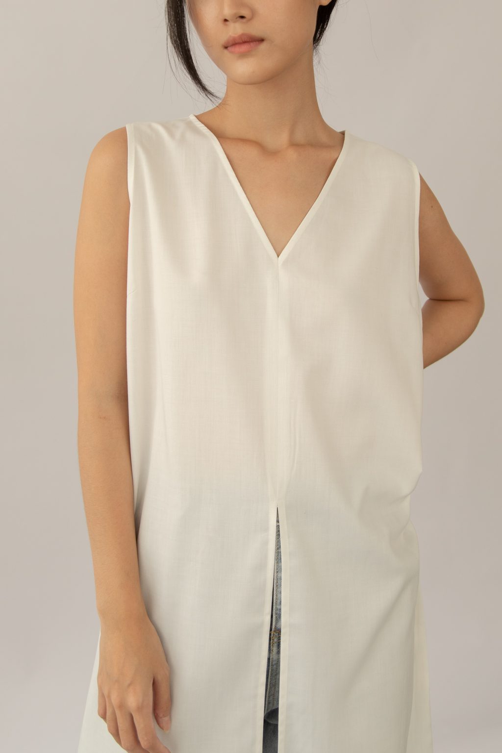 Studio Now Kehlani Sleeveless Blouse White - Image 6