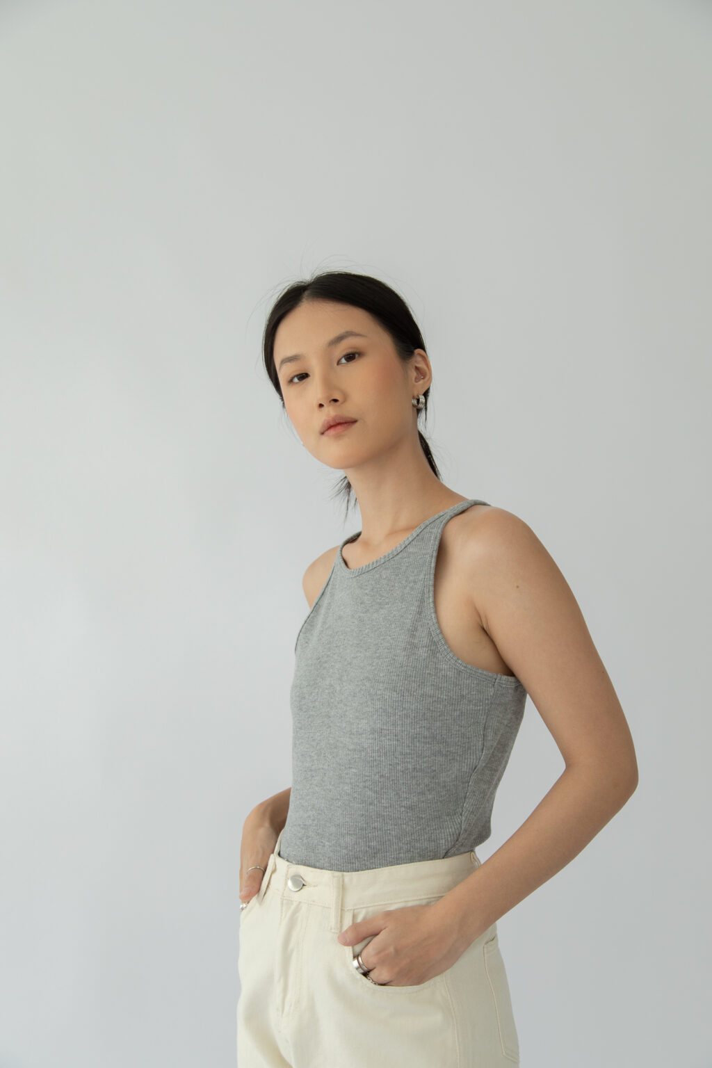 Studio Now Serge Tank Grey : shop at velvet