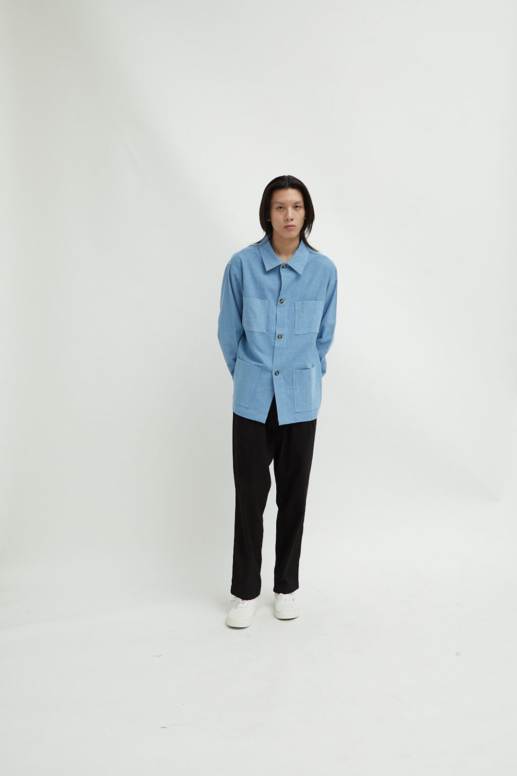 Solitaire Overshirt Light Denim - Image 4
