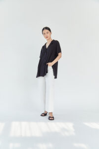 Tien Camp Collar Shirt Black