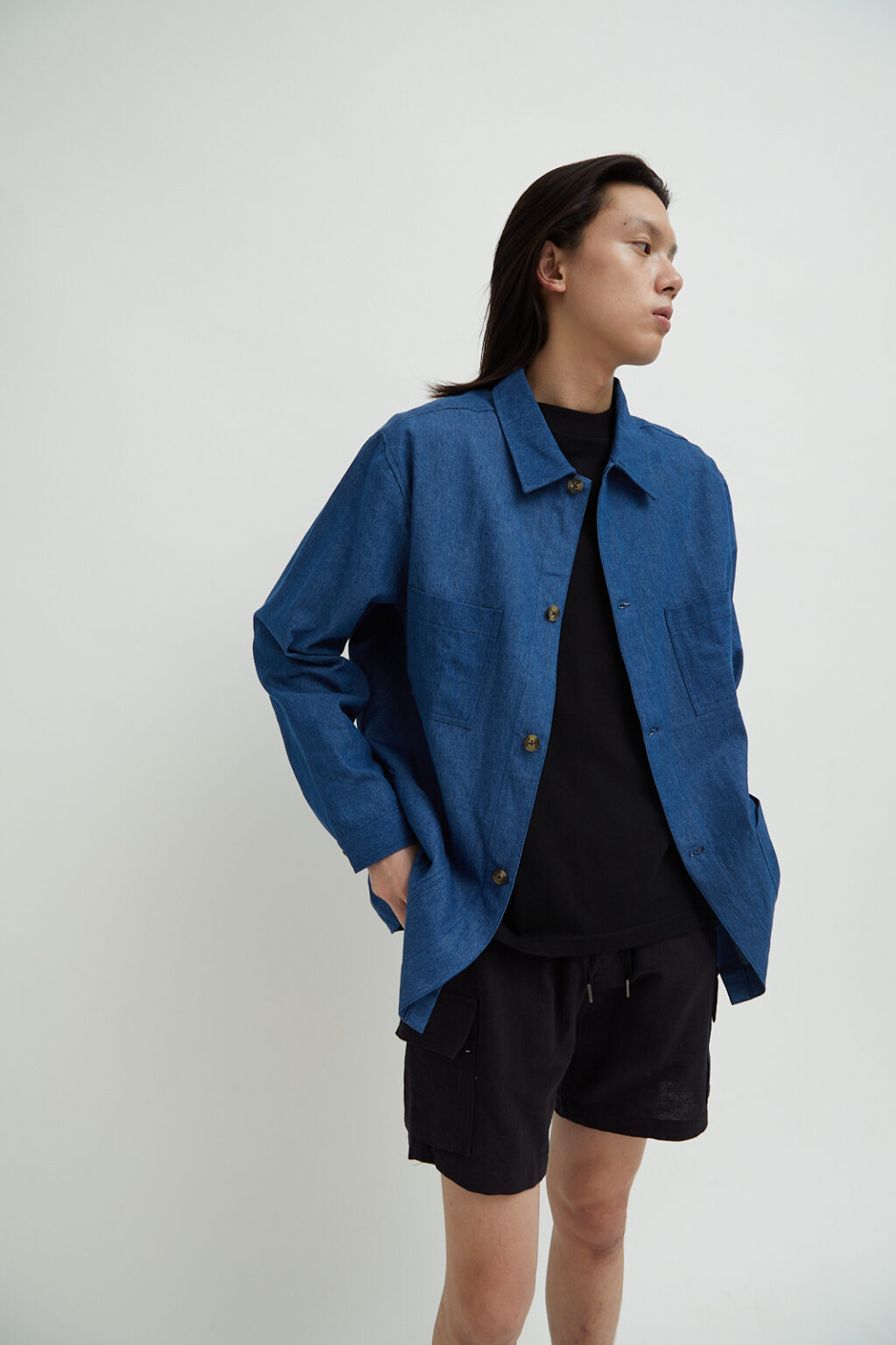 Solitaire Overshirt Blue Denim - Image 2