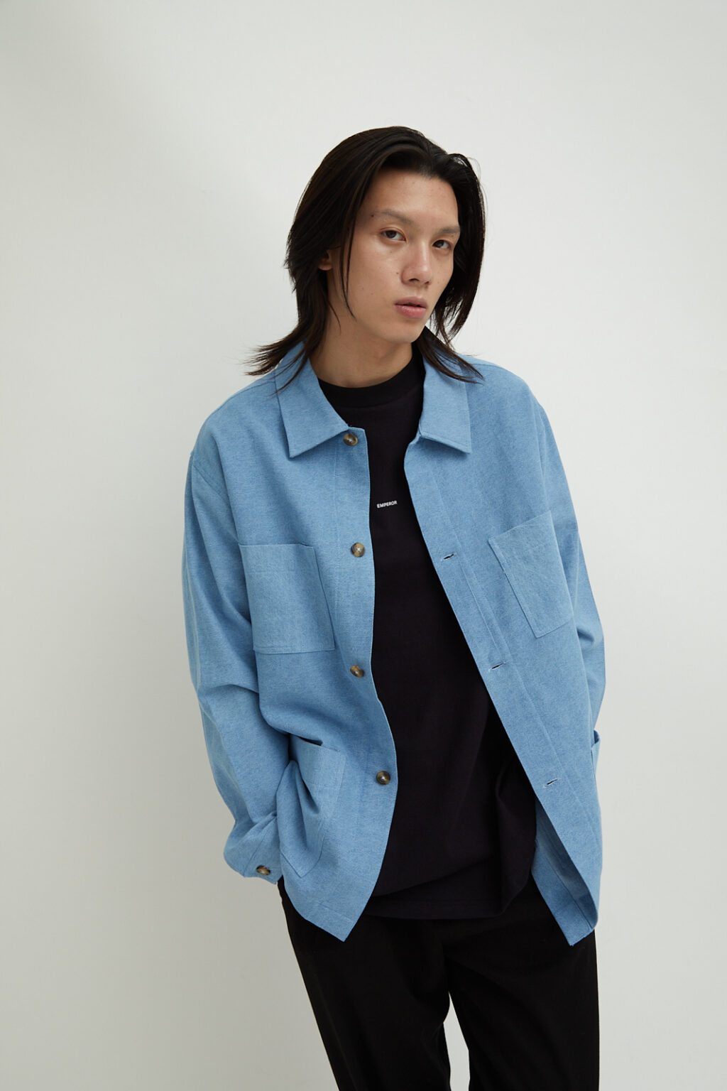 Solitaire Overshirt Light Denim - Image 3