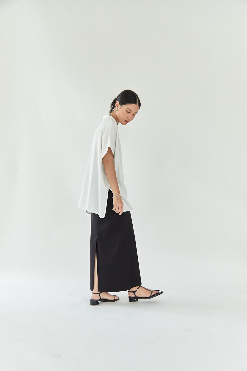 Tien Camp Collar Shirt White - Image 4