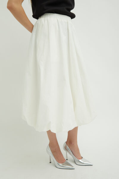 Max Cotton Puff Skirt White