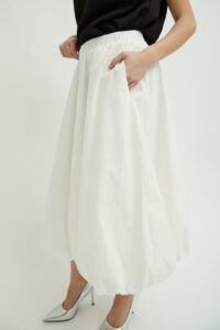 Max Cotton Puff Skirt White