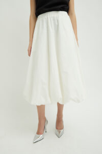 Max Cotton Puff Skirt White