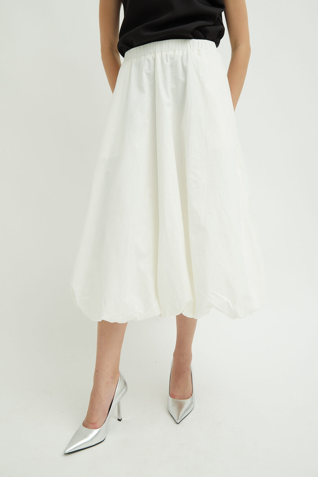 Max Cotton Puff Skirt White - Image 4