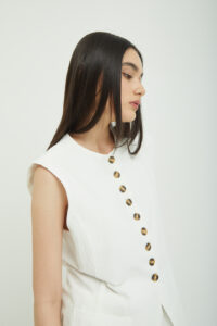 Mia Vest White Linen