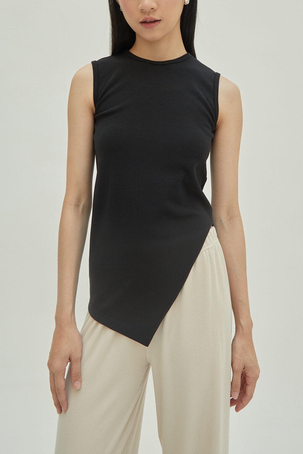 Studio Now Judy Asymmetrical Top Black