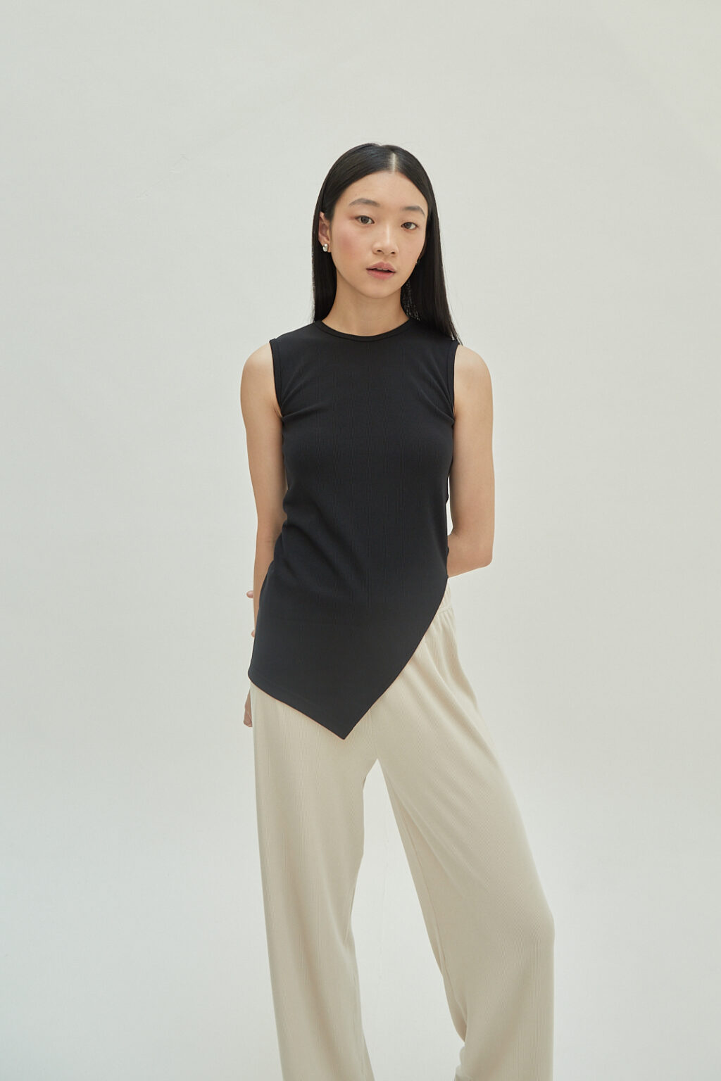 Studio Now Judy Asymmetrical Top Black - Image 2