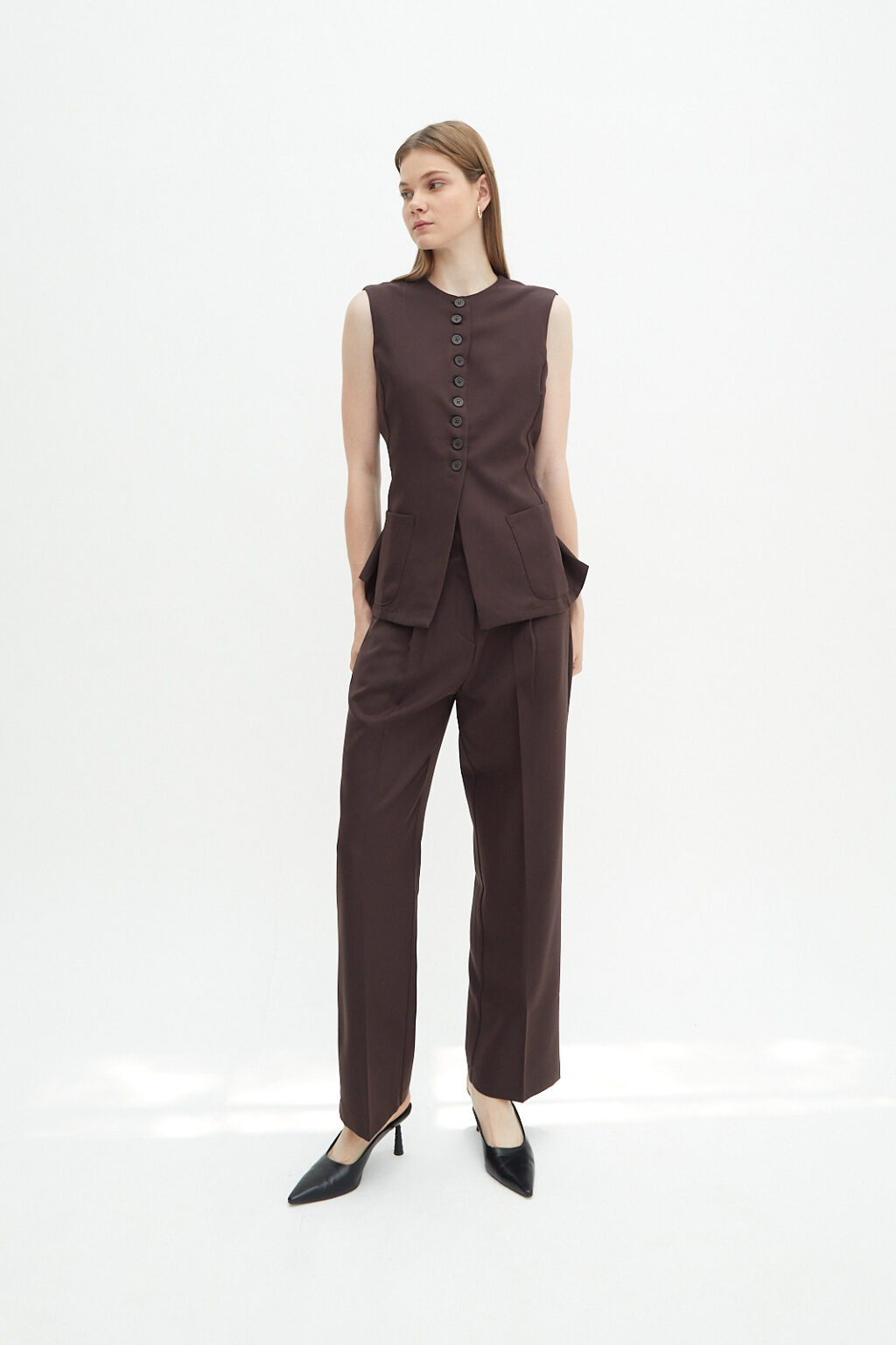 Mia Vest Brown - Image 2