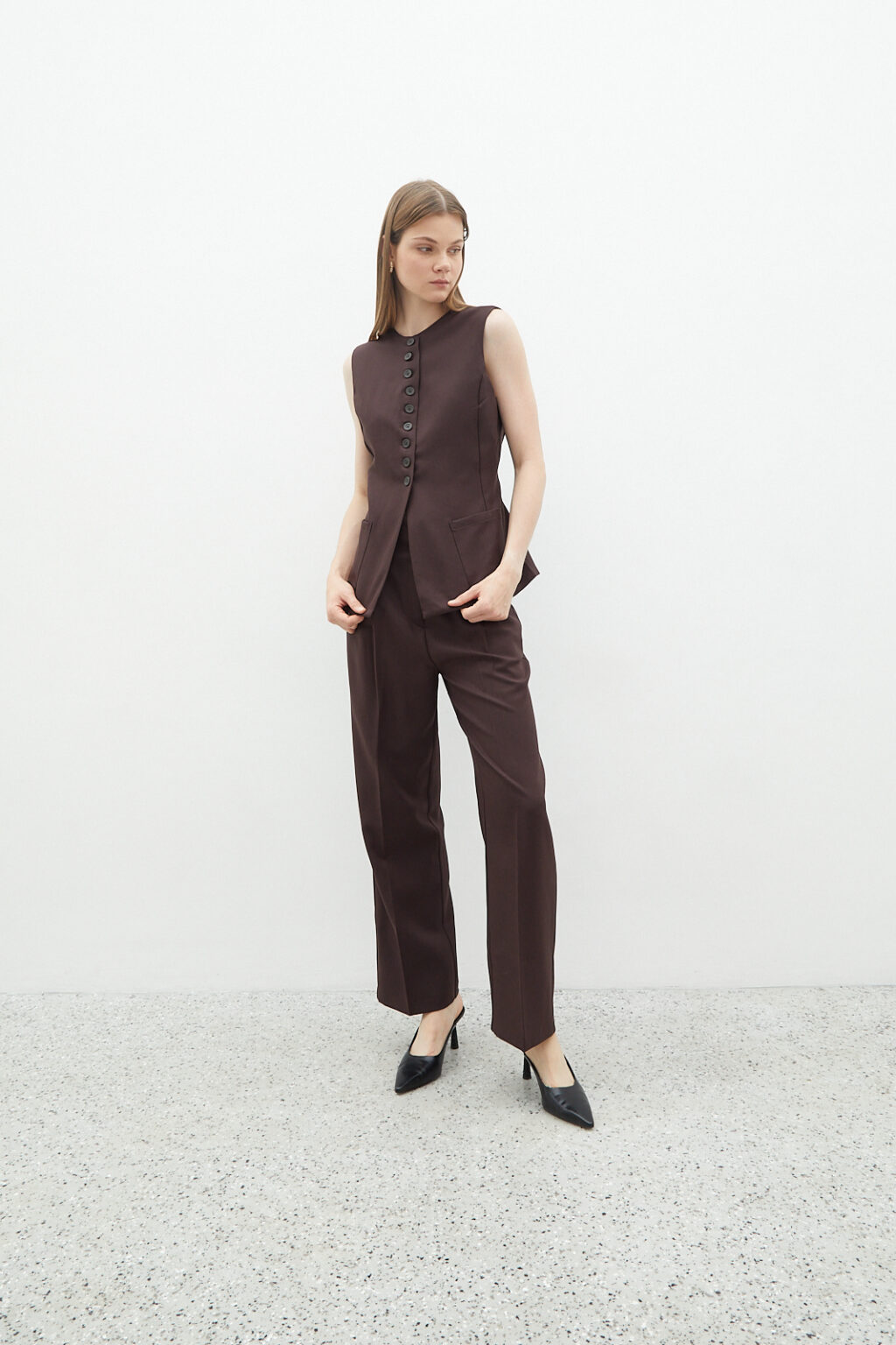 Mia Vest Brown - Image 7
