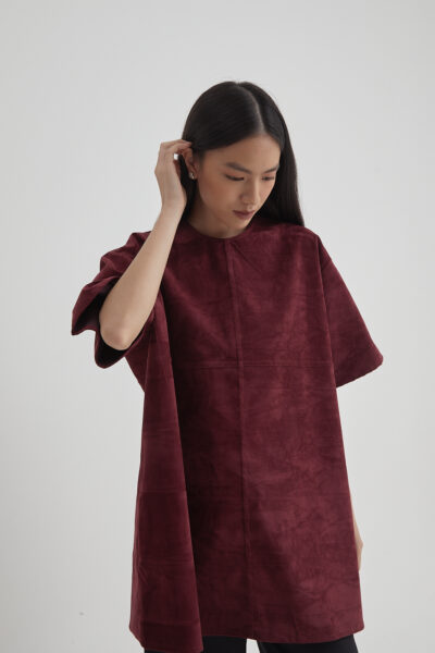 Domus Suede Top Maroon
