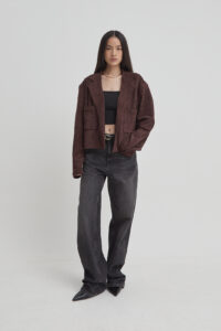 Solange Suede Easy Jacket Brown