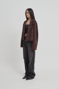 Solange Suede Easy Jacket Brown