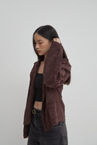 Solange Suede Easy Jacket Brown