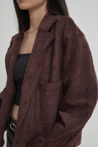 Solange Suede Easy Jacket Brown