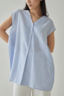 Studio Now Isola Top Light Blue Stripe